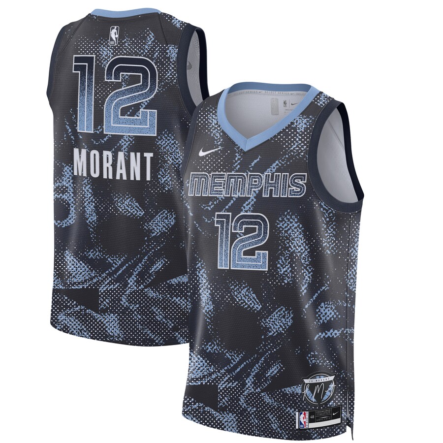 Unisex Memphis Grizzlies Ja Morant Nike Navy 2025 Select Series Swingman Player Jersey - Puhuasuan