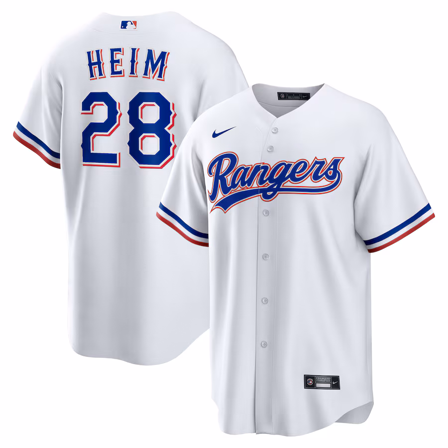 Men's Texas Rangers Jonah Heim Nike White Home Replica Jersey - Puhuasuan