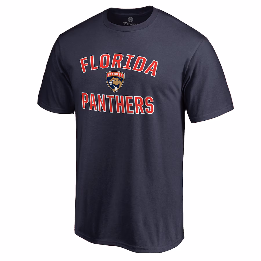 Men's Florida Panthers Navy Victory Arch T-Shirt - Puhuasuan