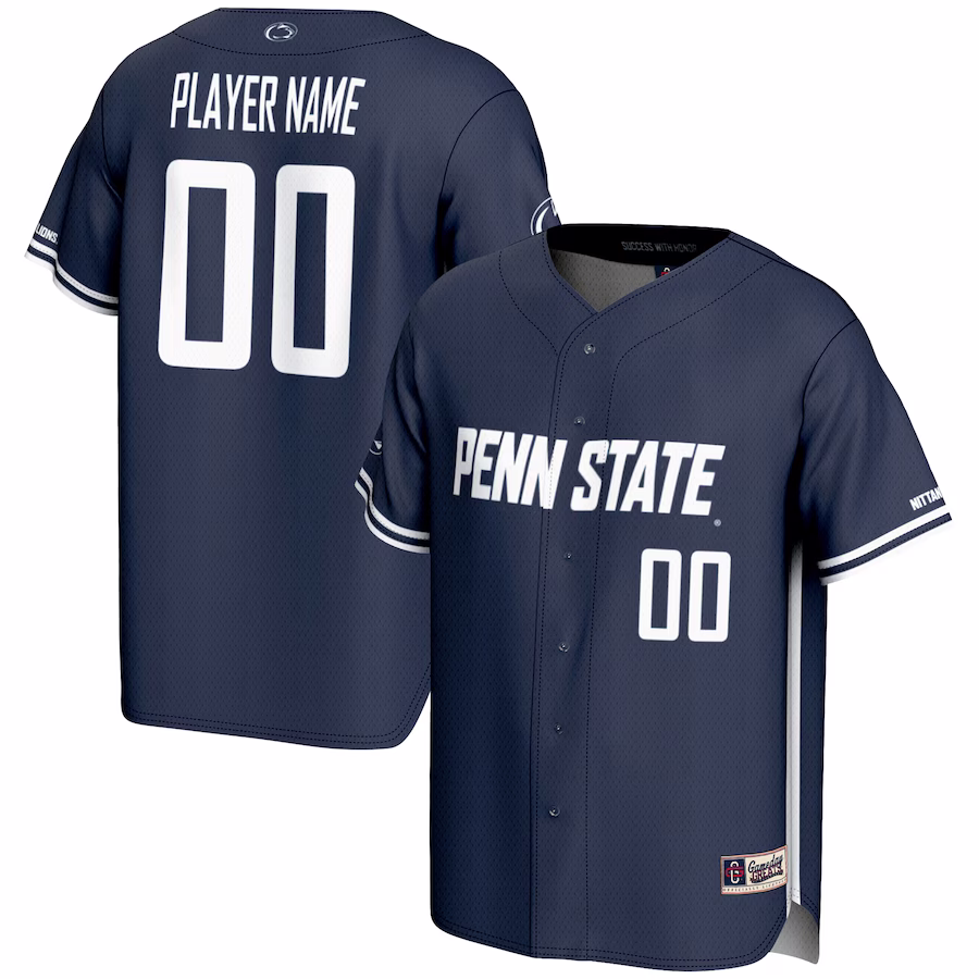 Penn State Nittany Lions GameDay Greats NIL Pick-A-Player Lightweight Baseball Jersey - Navy - Puhuasuan