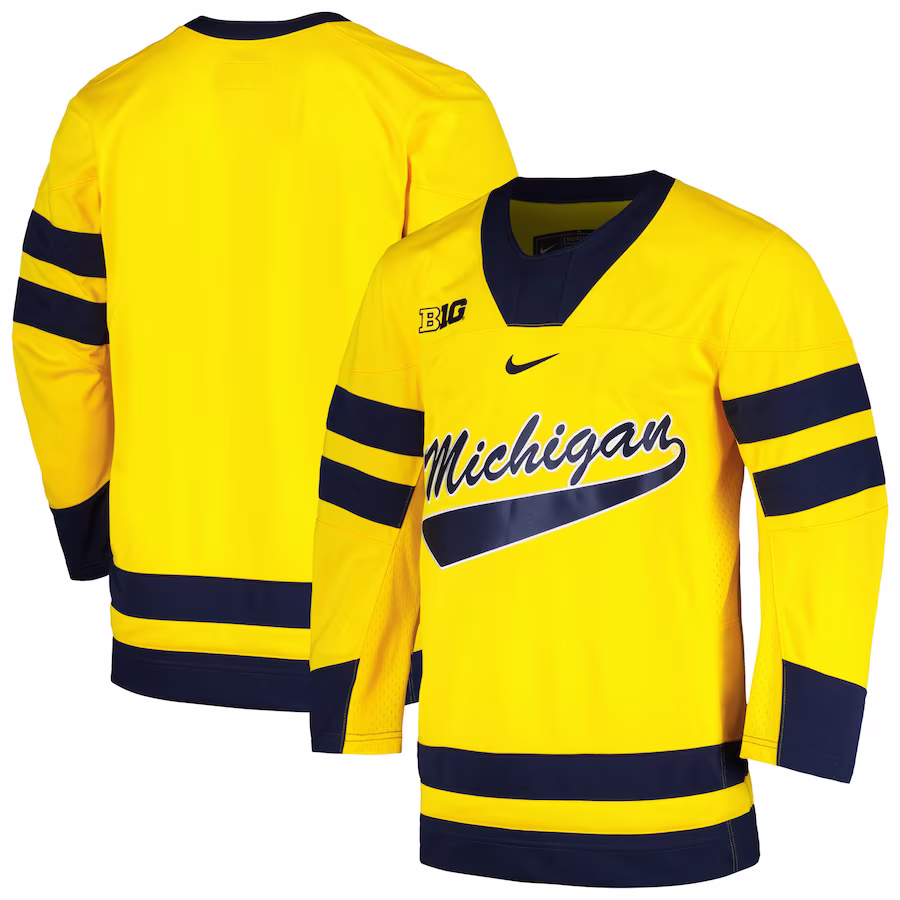 Michigan Wolverines Nike Replica Jersey - Maize - Puhuasuan