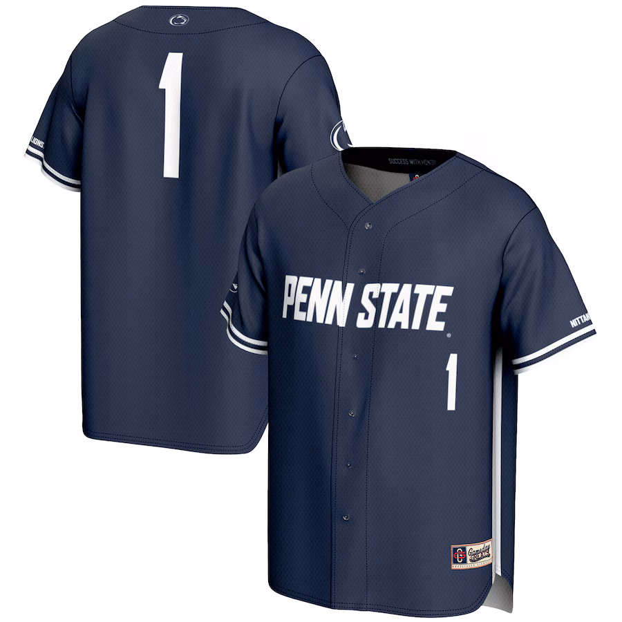 Youth GameDay Greats #1 Navy Penn State Nittany Lions Lightweight Baseball Fashion Jersey - Puhuasuan