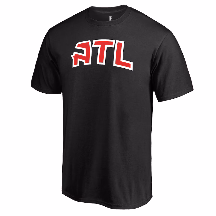 Men's Atlanta Hawks Black Alternate Logo T-Shirt - Puhuasuan