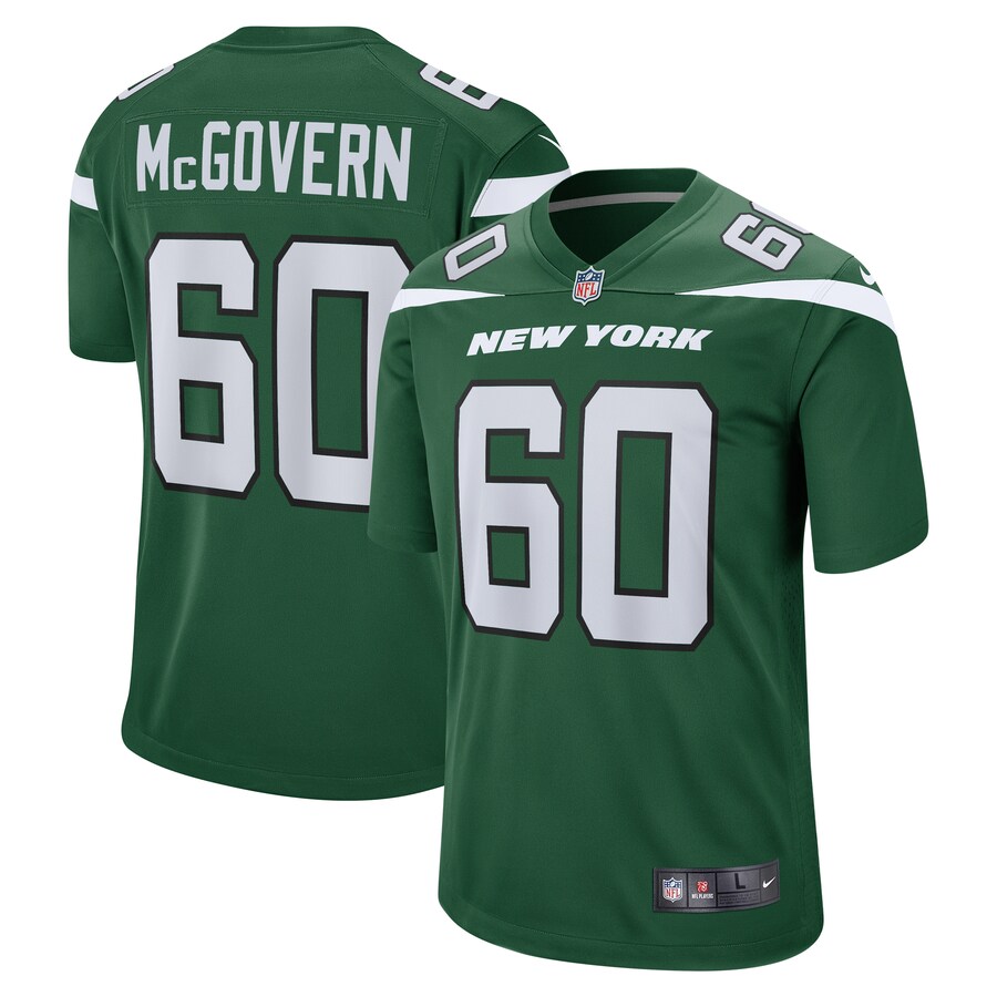 Men's New York Jets Connor McGovern Nike Gotham Green Game Jersey - Puhuasuan