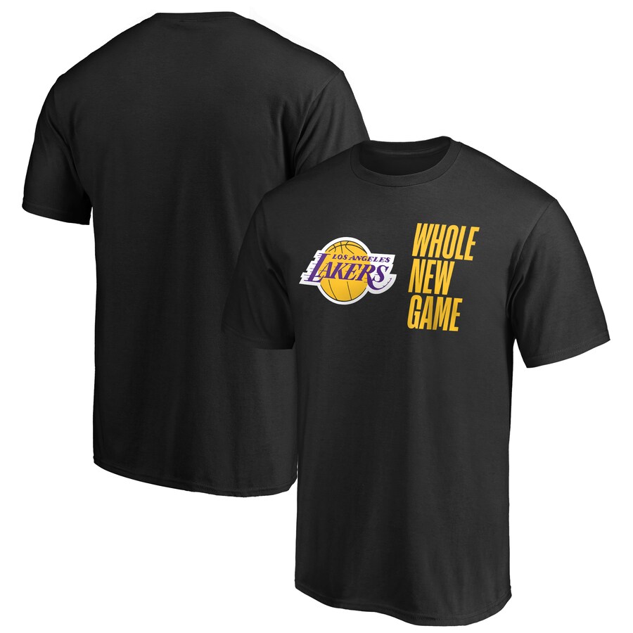 Men's Los Angeles Lakers Black Whole New Game Team T-Shirt - Puhuasuan