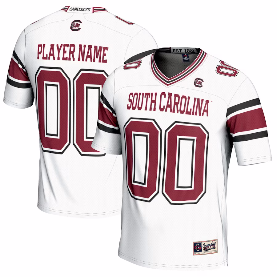 South Carolina Gamecocks GameDay Greats Youth NIL Pick-A-Player Football Jersey - White - Puhuasuan