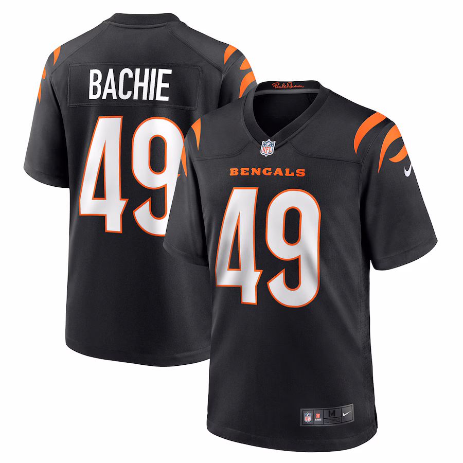 Men's Cincinnati Bengals Joe Bachie Nike Black Game Jersey - Puhuasuan