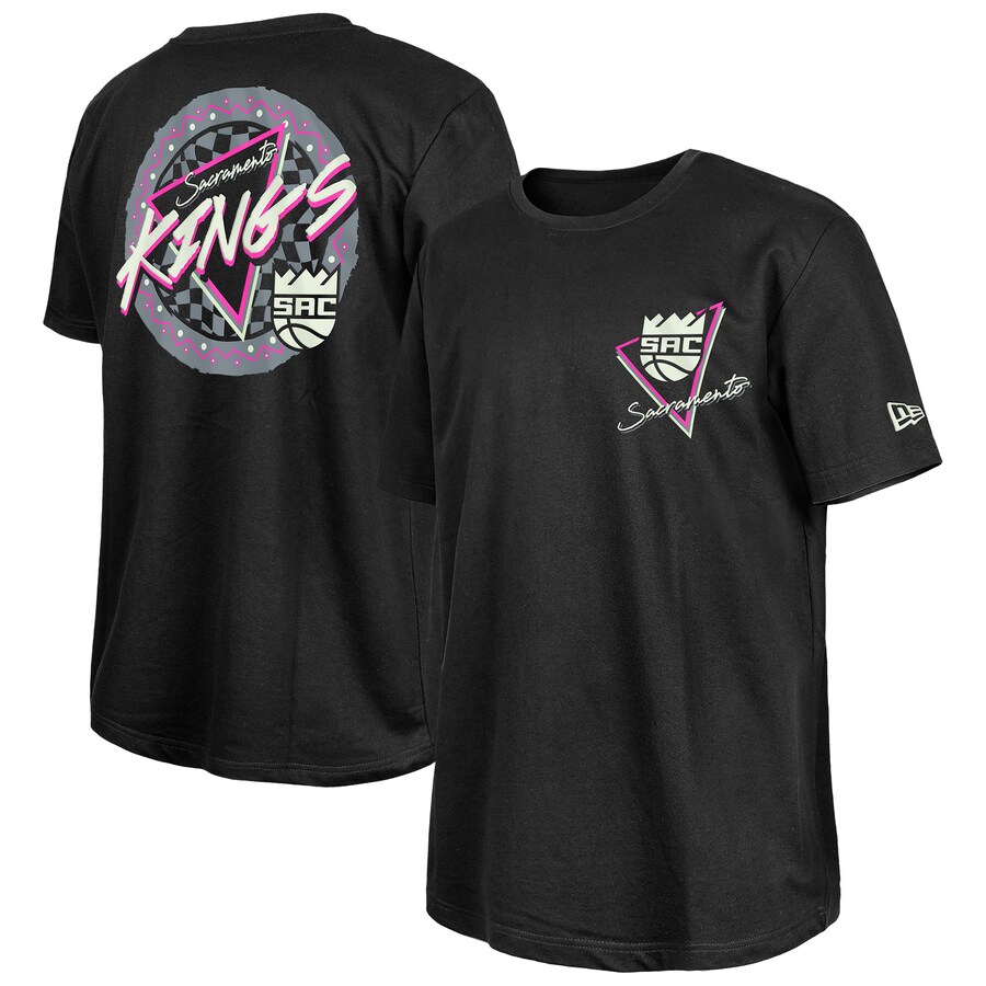 Sacramento Kings  New Era Black Glow-in-the-Dark T-Shirt - Puhuasuan
