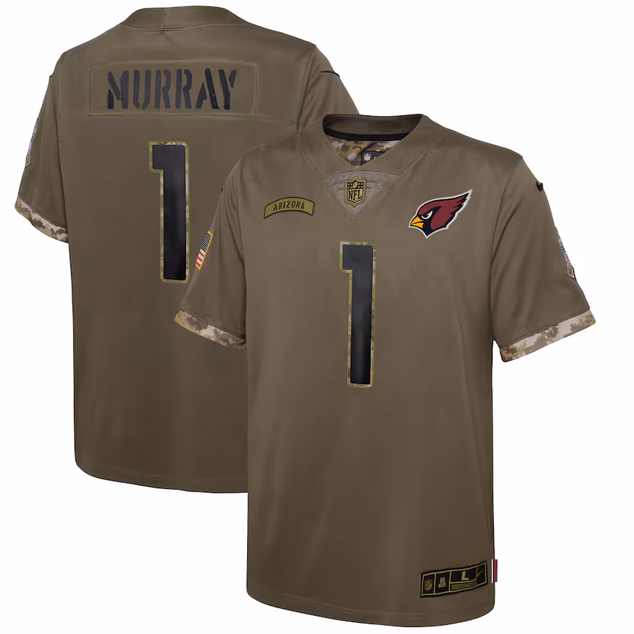 Youth Arizona Cardinals Kyler Murray Nike Olive Salute To Service Player Limited Jersey - Puhuasuan