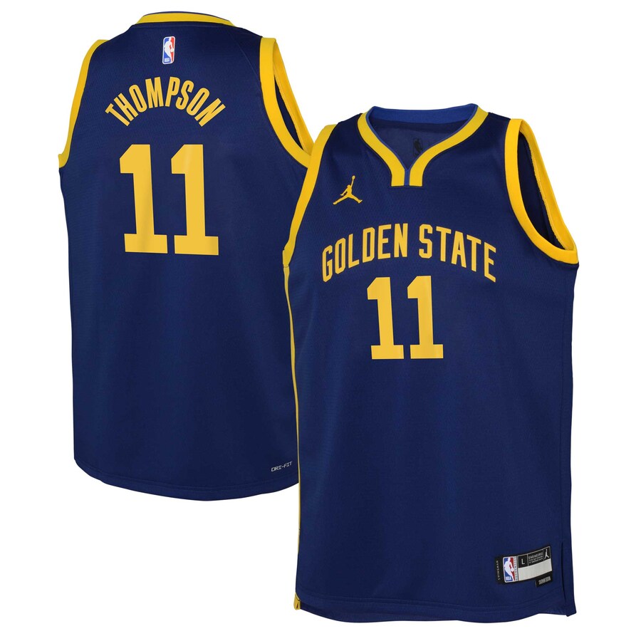 Youth Golden State Warriors Klay Thompson Jordan Brand Blue Swingman Jersey - Statement Edition - Puhuasuan
