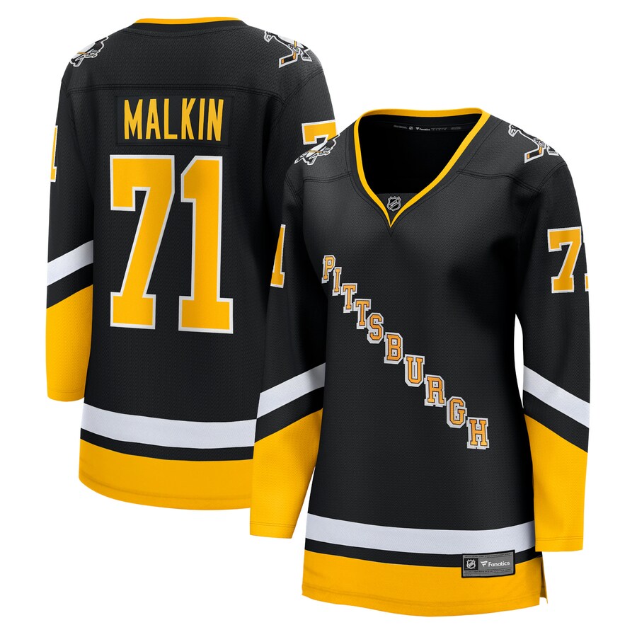 Women's Pittsburgh Penguins Evgeni Malkin Fanatics Branded Black 2021/22 Alternate Premier Breakaway Player Jersey - Puhuasuan