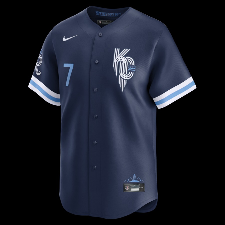 Men's Kansas City Royals Bobby Witt Jr. Nike Navy City Connect Limited Player Jersey - Puhuasuan