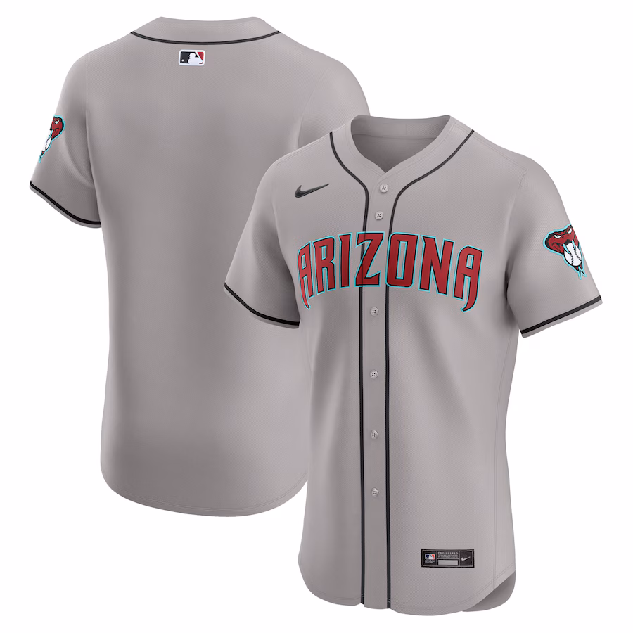 Men's Arizona Diamondbacks  Nike Gray Vapor Premier Elite Patch Jersey - Puhuasuan