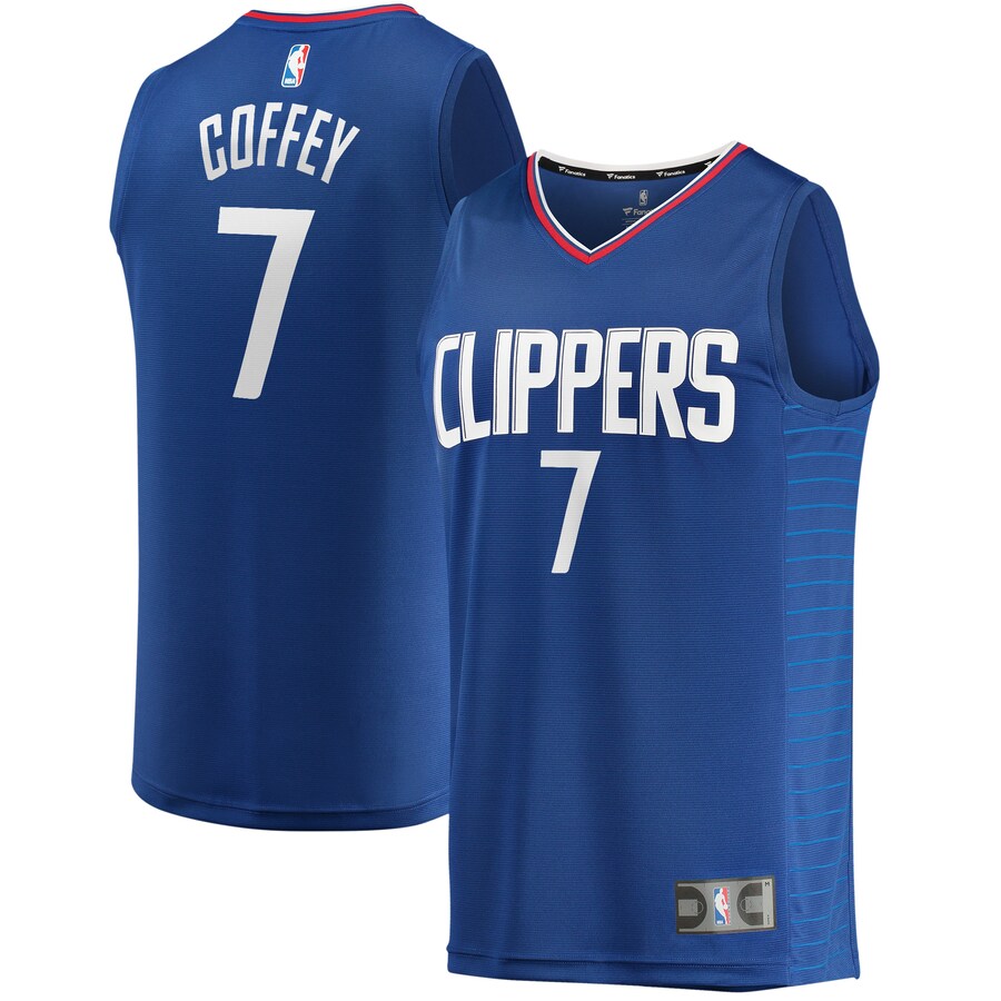 Youth LA Clippers Amir Coffey Fanatics Royal Fast Break Player Jersey - Icon Edition - Puhuasuan