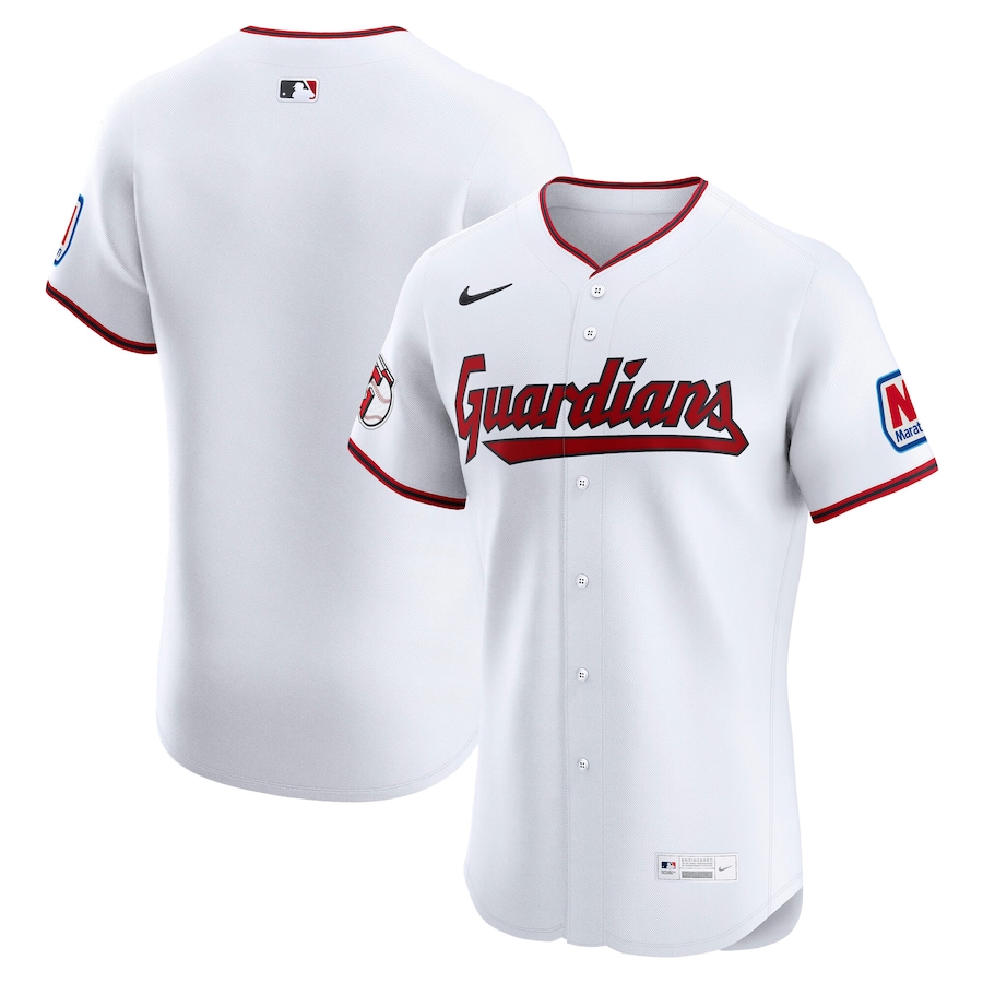 Men's Cleveland Guardians  Nike White Home  Elite Jersey - Puhuasuan