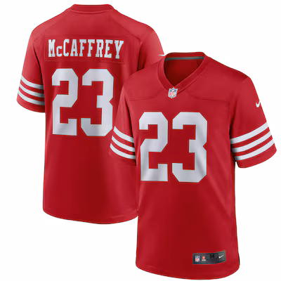 Youth San Francisco 49ers Christian McCaffrey Nike Scarlet Game Jersey - Puhuasuan