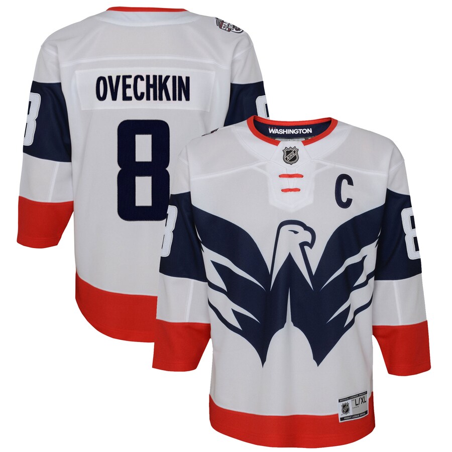 Youth Washington Capitals Alexander Ovechkin White 2023 NHL Stadium Series Player Jersey - Puhuasuan