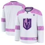 Men's Vegas Golden Knights Fanatics White 2024 Hockey Fights Cancer Practice Jersey - Puhuasuan