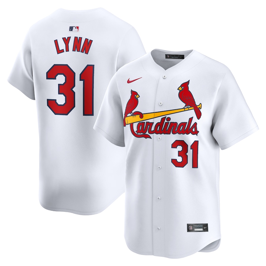 Men's St. Louis Cardinals Lance Lynn Nike White Home Limited Player Jersey - Puhuasuan