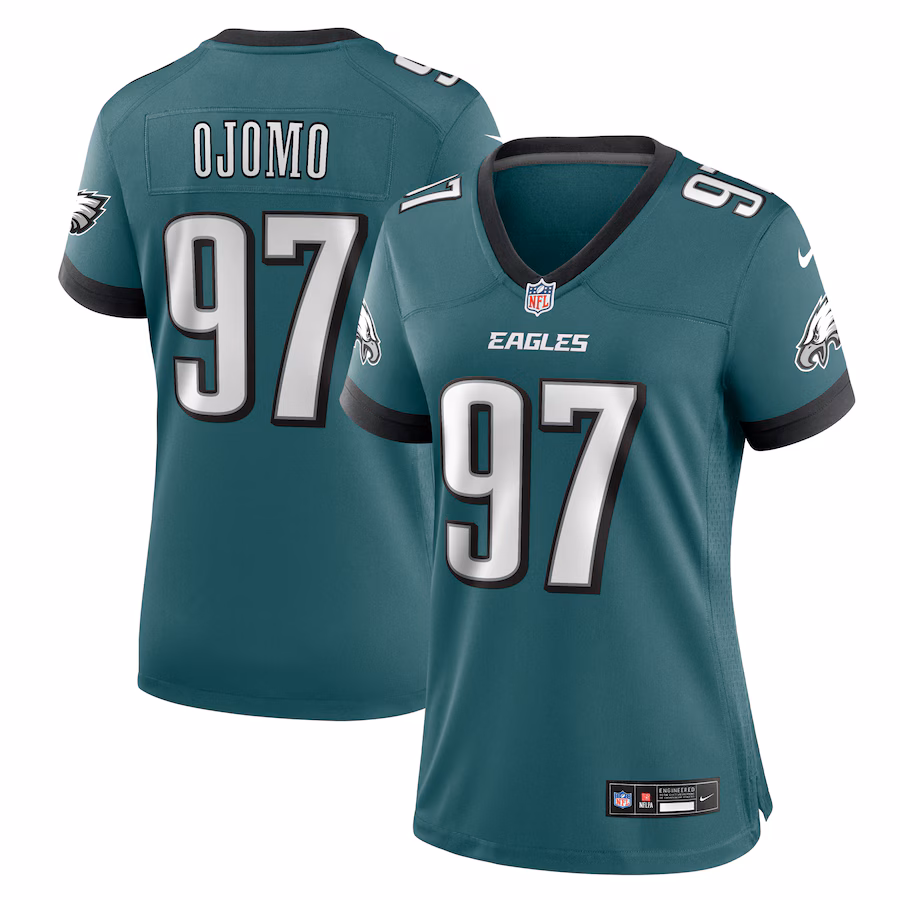 Women's Philadelphia Eagles Moro Ojomo Nike Midnight Green Team Game Jersey - Puhuasuan