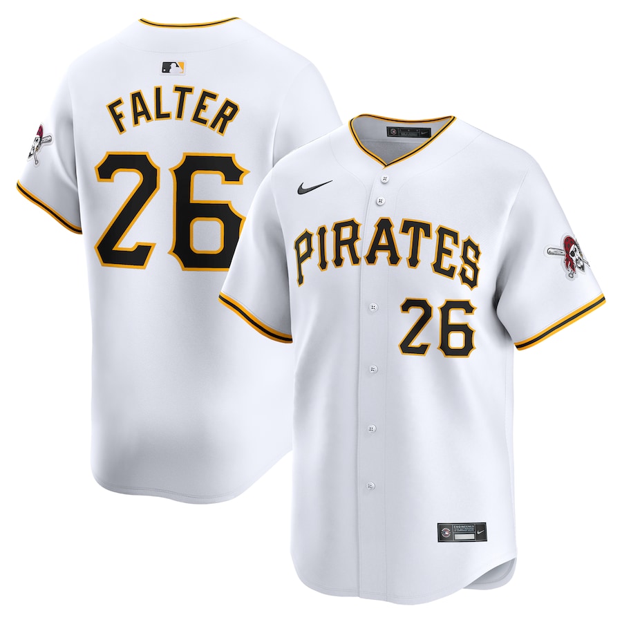 Men's Pittsburgh Pirates Bailey Falter Nike White Home Limited Player Jersey - Puhuasuan