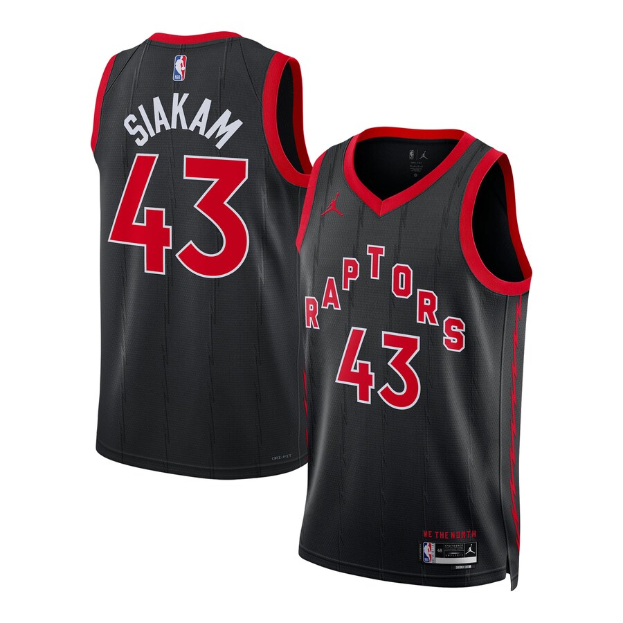 Unisex Toronto Raptors Pascal Siakam Jordan Brand Black Swingman Jersey - Statement Edition - Puhuasuan