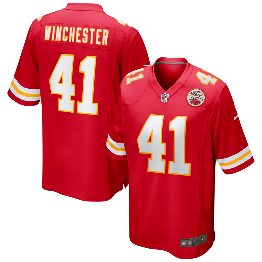 Men's Kansas City Chiefs James Winchester Nike Red Game Jersey - Puhuasuan
