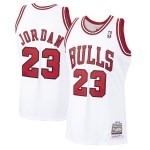 Men's Chicago Bulls Michael Jordan Mitchell & Ness White 1997/98 Hardwood Classics Authentic Jersey - Puhuasuan