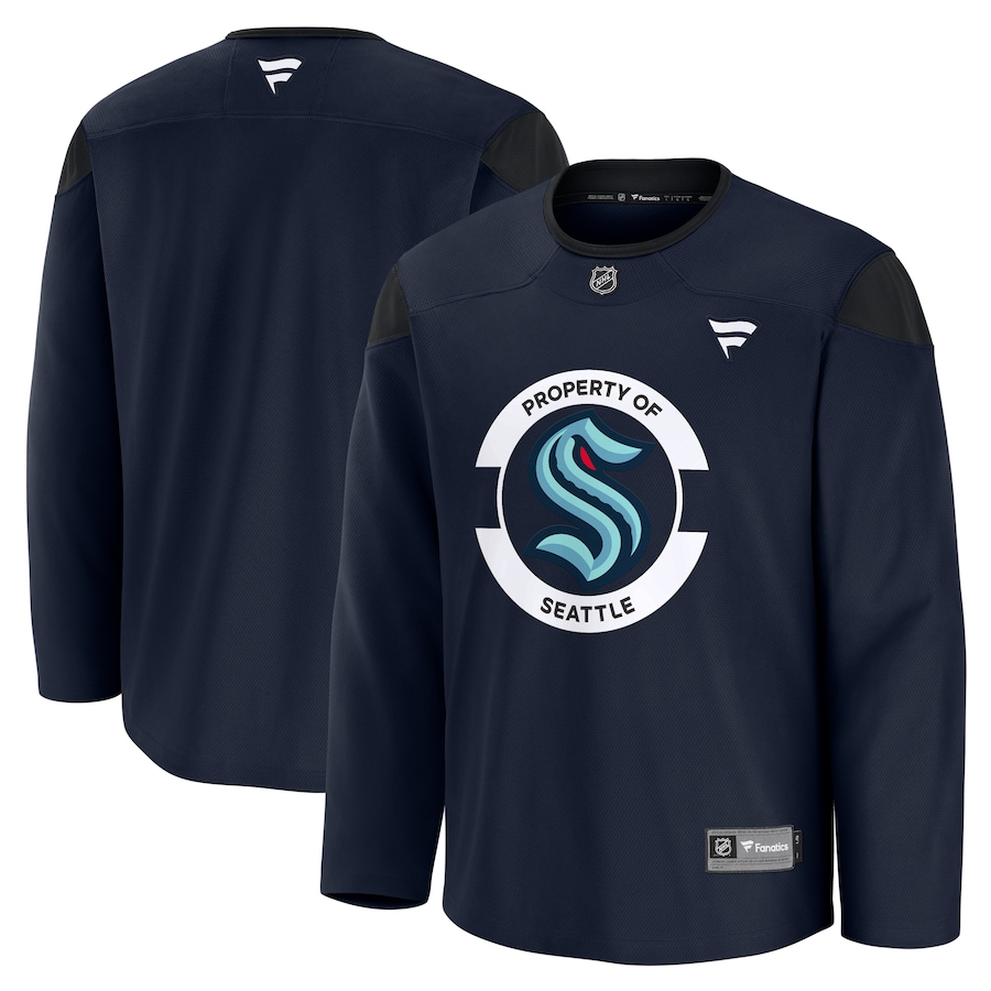 Men's Seattle Kraken Fanatics Deep Sea Blue Team Practice Jersey - Puhuasuan