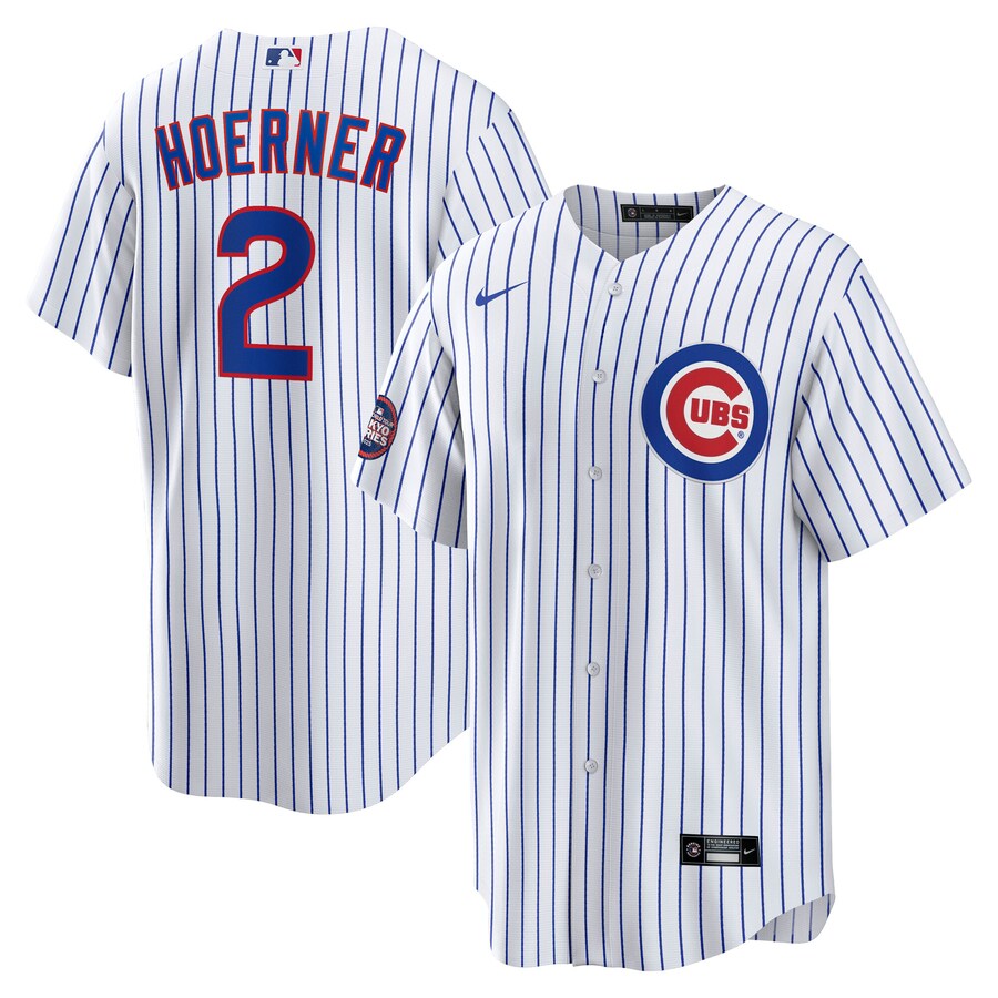 Men's Chicago Cubs Nico Hoerner Nike White 2025 MLB World Tour: Tokyo Series Home Replica Player Jersey - Puhuasuan