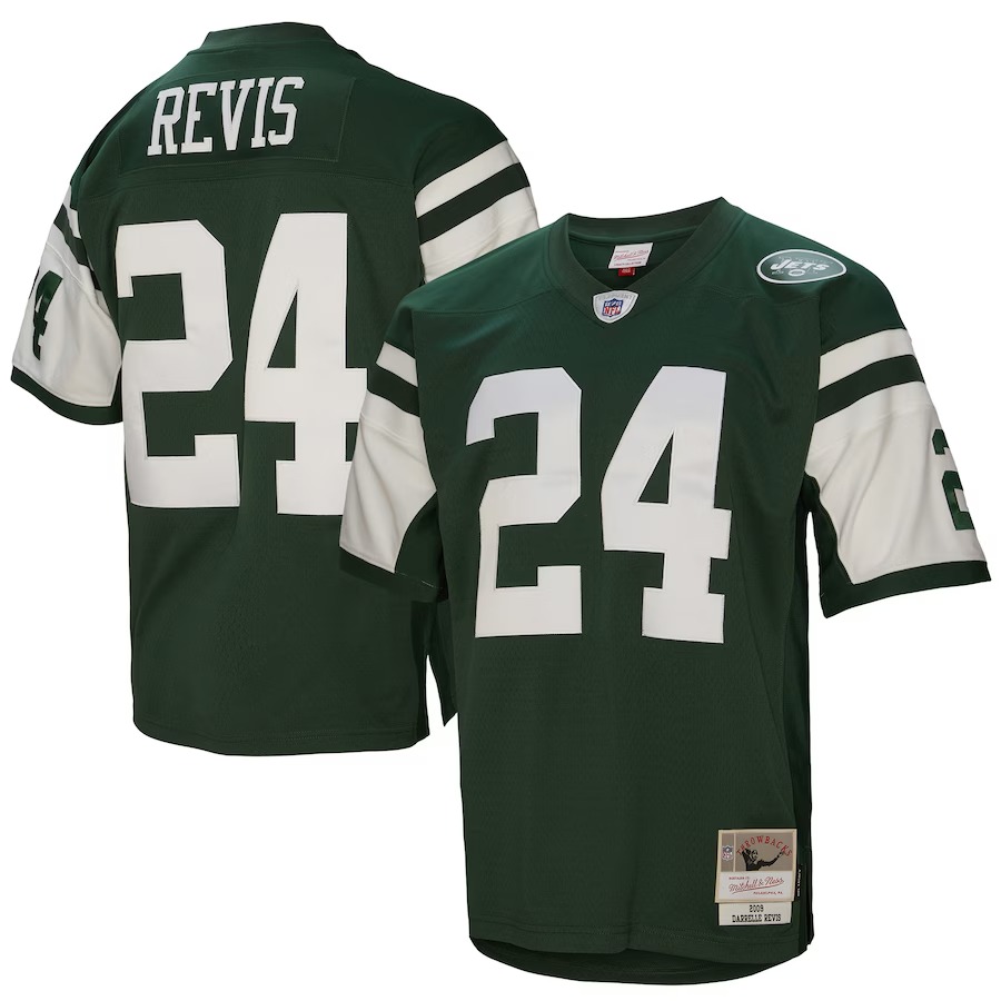 Men's New York Jets Darrelle Revis Mitchell & Ness Green Legacy Replica Jersey - Puhuasuan