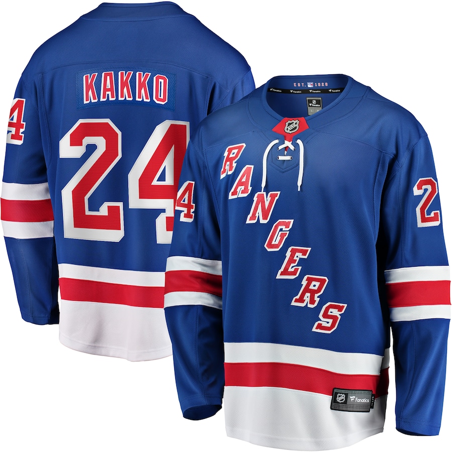 Men's New York Rangers Kaapo Kakko Fanatics Blue Replica Player Jersey - Puhuasuan