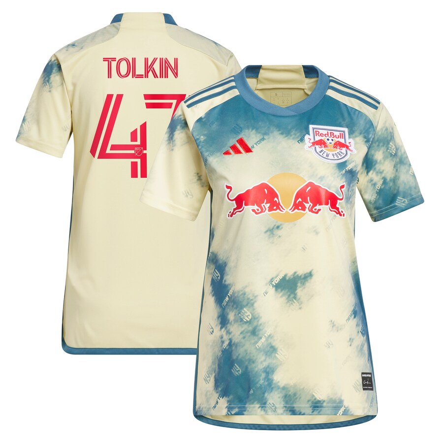 Women's New York Red Bulls John Tolkin adidas Yellow 2023 Daniel Patrick Kit Replica Jersey - Puhuasuan