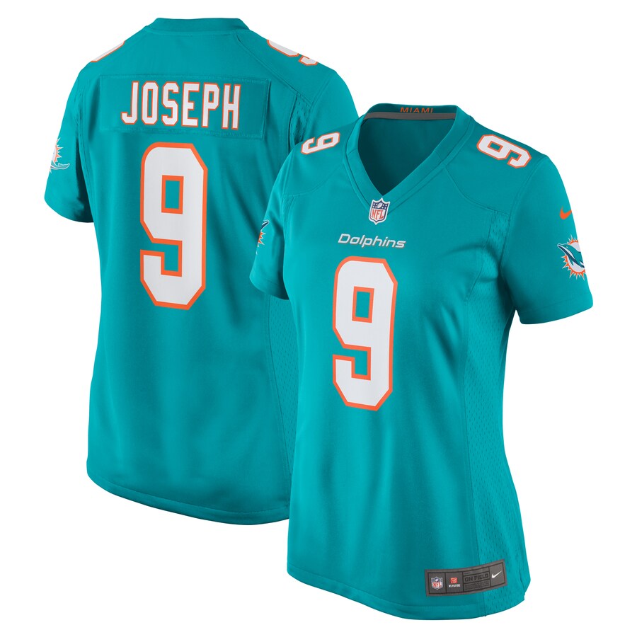 Women's Miami Dolphins Kelvin Joseph Nike  Aqua Team Game Jersey - Puhuasuan