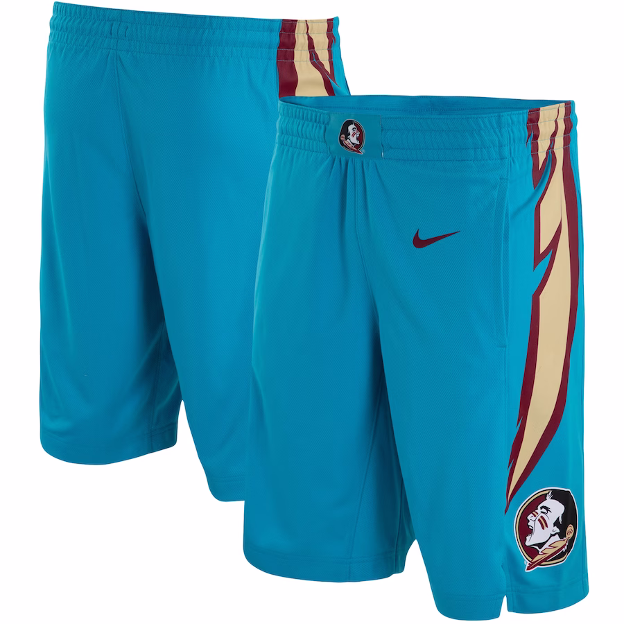 Florida State Seminoles Nike Seminoles Heritage Alternate Replica Performance Basketball Shorts - Turquoise - Puhuasuan
