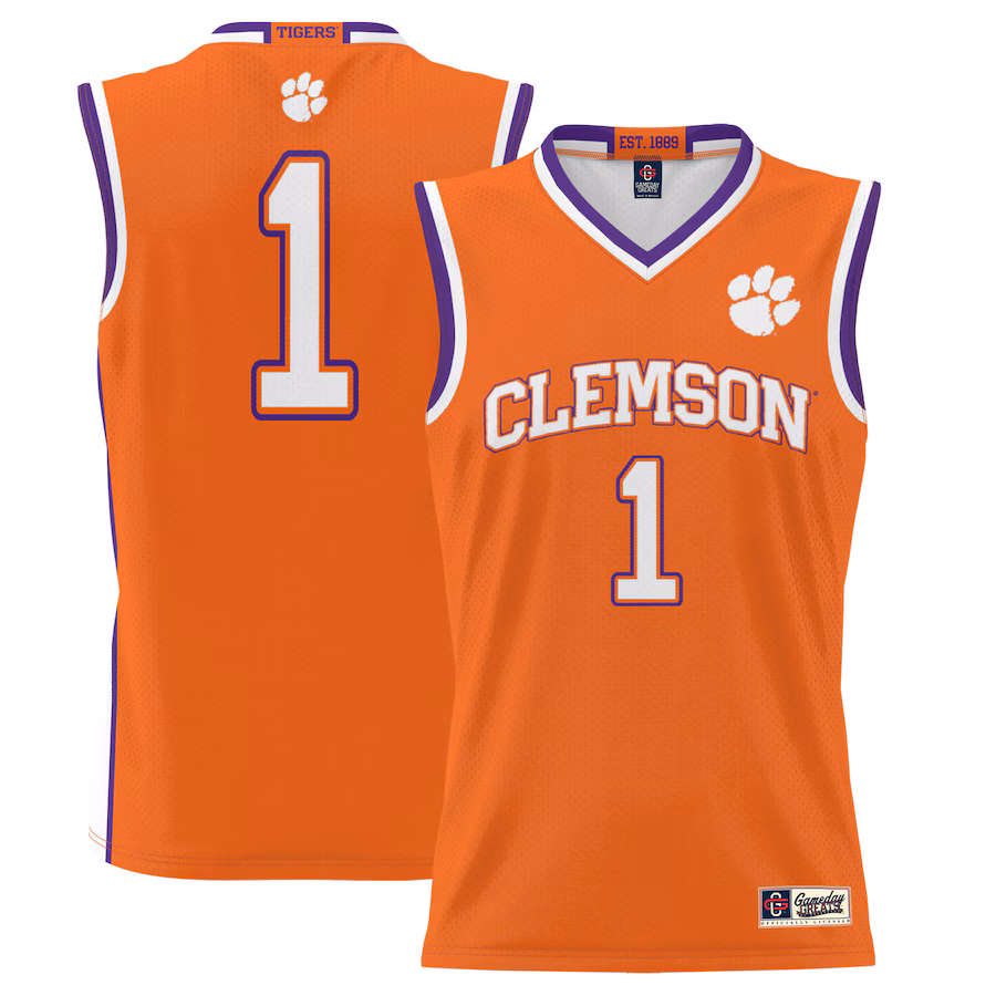 Youth GameDay Greats #1 Orange Clemson Tigers Lightweight Basketball Jersey - Puhuasuan