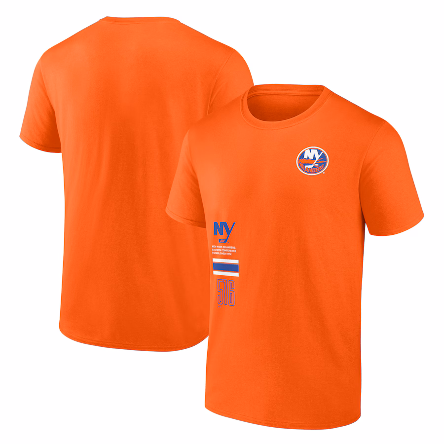 Men's New York Islanders Fanatics Orange Represent T-Shirt - Puhuasuan