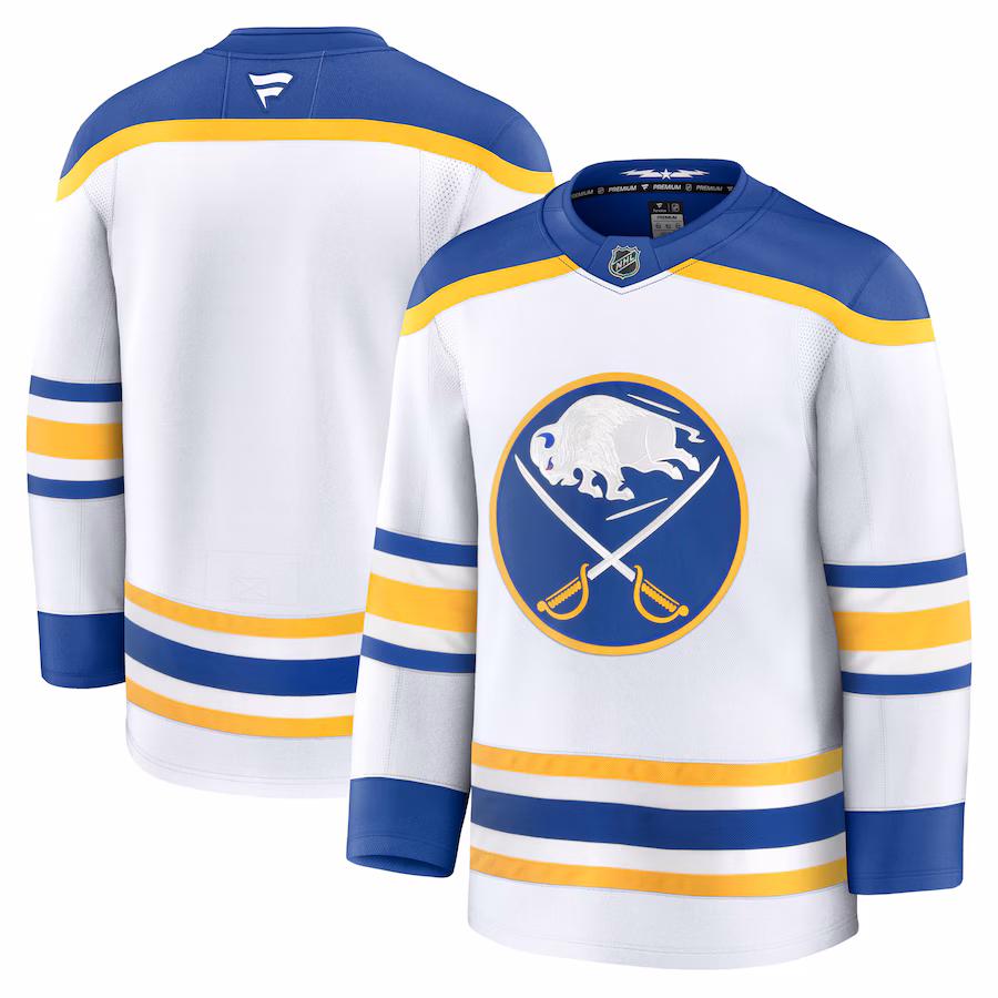Men's Buffalo Sabres Fanatics White Away Premium Jersey - Puhuasuan