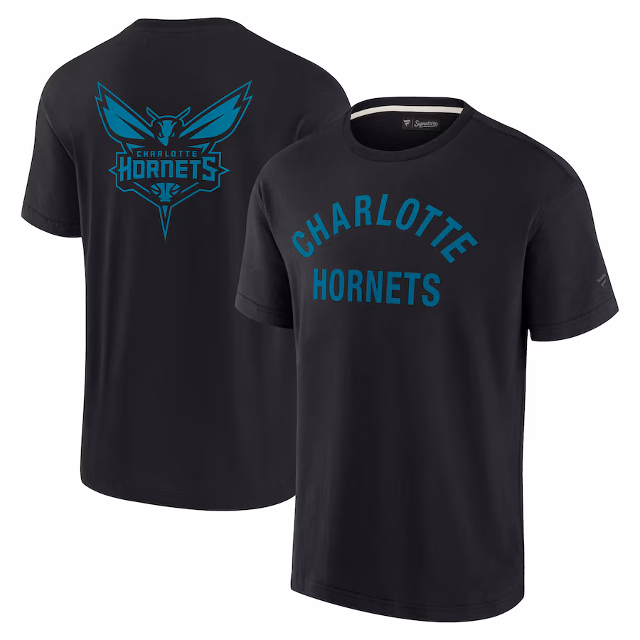 Unisex Charlotte Hornets Fanatics Black Elements Super Soft Short Sleeve T-Shirt - Puhuasuan