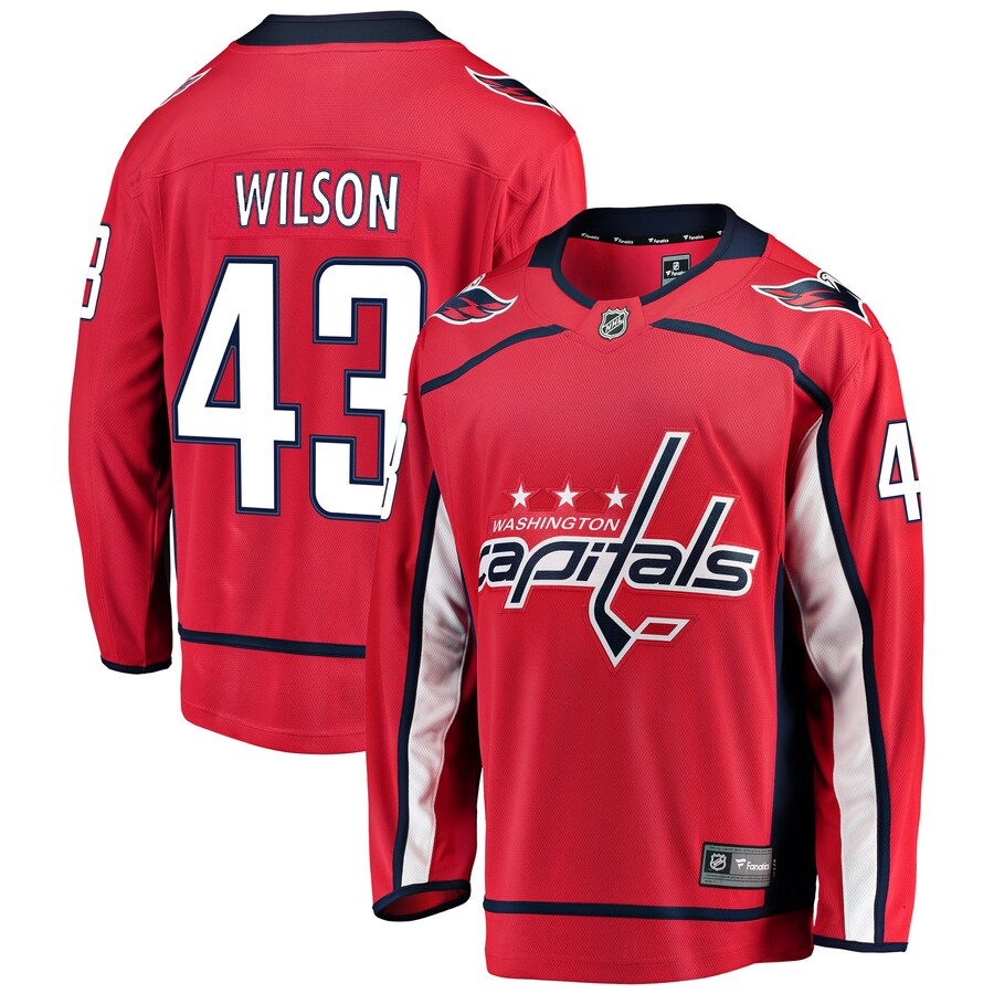 Men's Washington Capitals Tom Wilson Fanatics Branded Red Home Breakaway Player Jersey - Puhuasuan