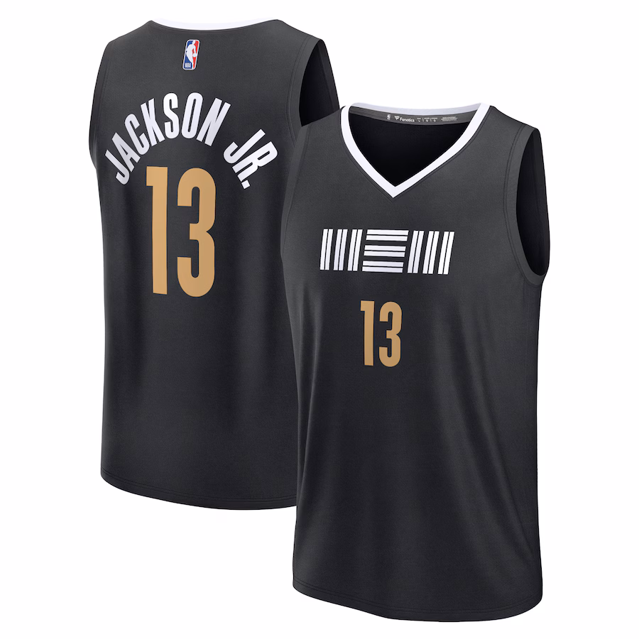 Men's Memphis Grizzlies Jaren Jackson Jr. Fanatics Black Fast Break Jersey - City Edition - Puhuasuan