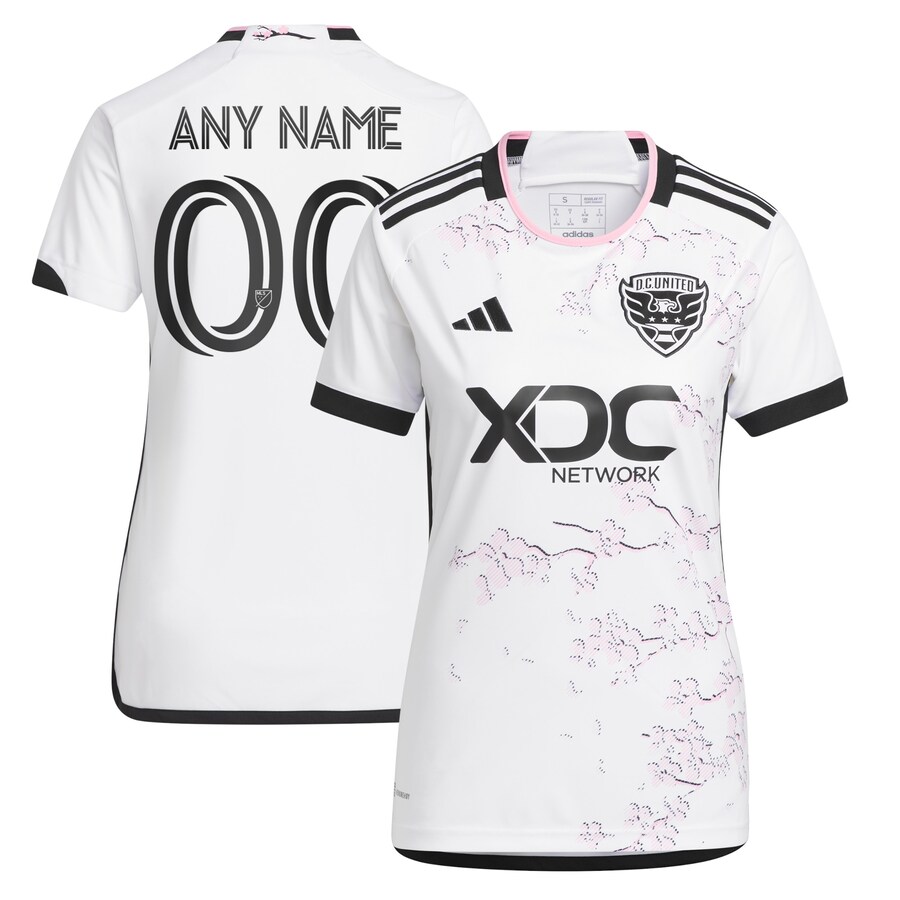 Women's D.C. United adidas White 2023 The Cherry Blossom Kit Replica Custom Jersey - Puhuasuan