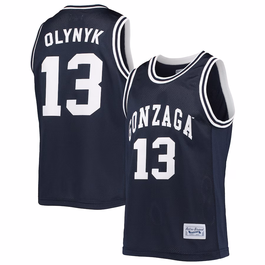 Men's Original Retro Brand Kelly Olynyk Navy Gonzaga Bulldogs Alumni Commemorative Classic Basketball Jersey - Puhuasuan