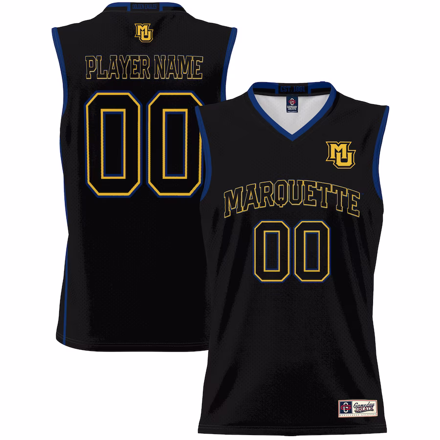 Marquette Golden Eagles GameDay Greats Youth NIL Pick-A-Player Lightweight Basketball Jersey - Black - Puhuasuan