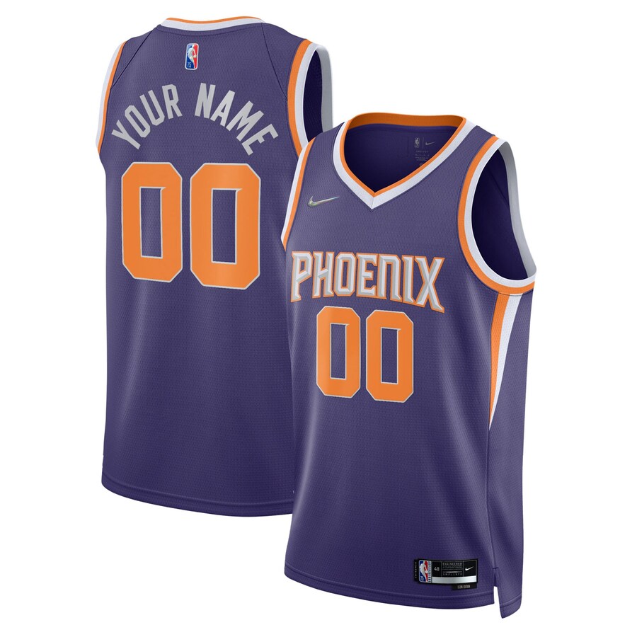 Men's Phoenix Suns Nike Purple 2021/22 Diamond Swingman Custom Jersey - Icon Edition - Puhuasuan