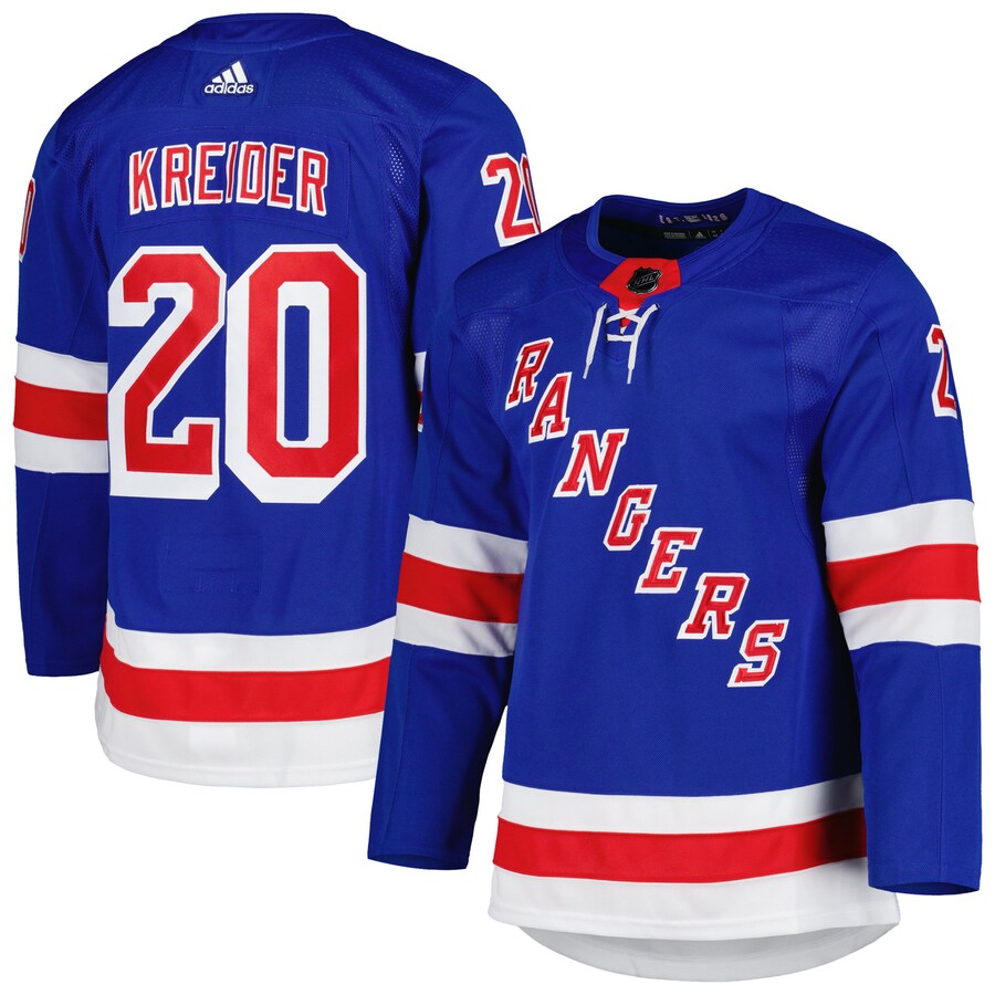 Men's New York Rangers Chris Kreider adidas Blue Home Primegreen Authentic Pro Player Jersey - Puhuasuan