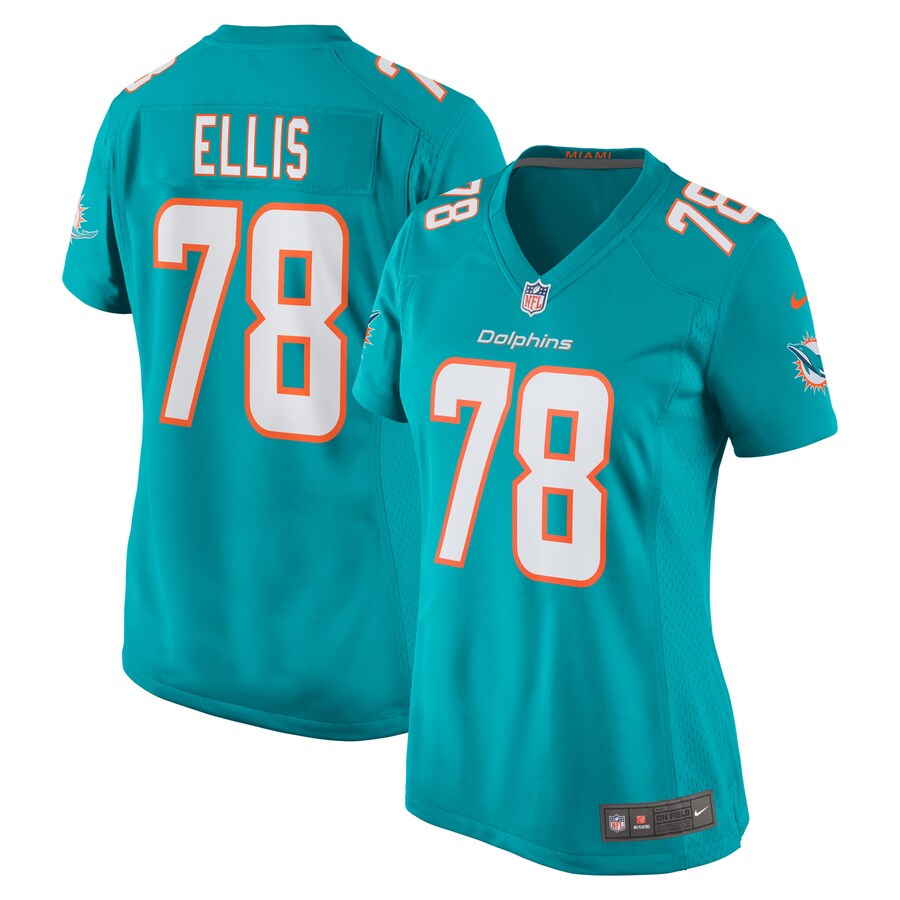 Women's Miami Dolphins Justin Ellis Nike  Aqua  Game Jersey - Puhuasuan
