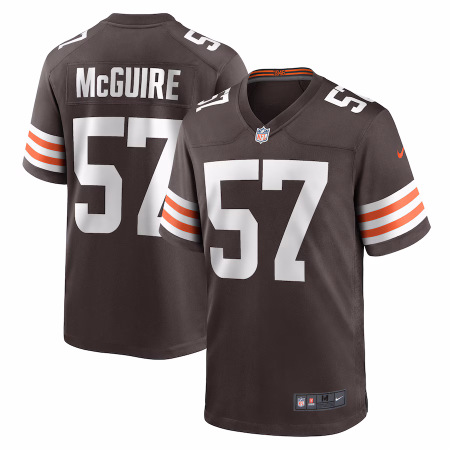 Men's Cleveland Browns Isaiah McGuire Nike  Brown Team Game Jersey - Puhuasuan