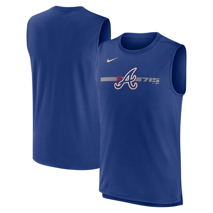 Men's Atlanta Braves Nike Royal City Connect Muscle Tank Top - Puhuasuan