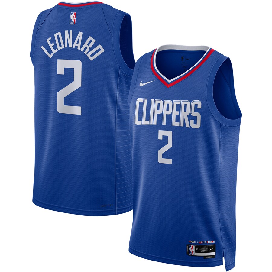 Unisex LA Clippers Kawhi Leonard Nike Royal Swingman Jersey - Icon Edition - Puhuasuan